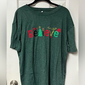 Christmas tshirt Believe new PTP 23